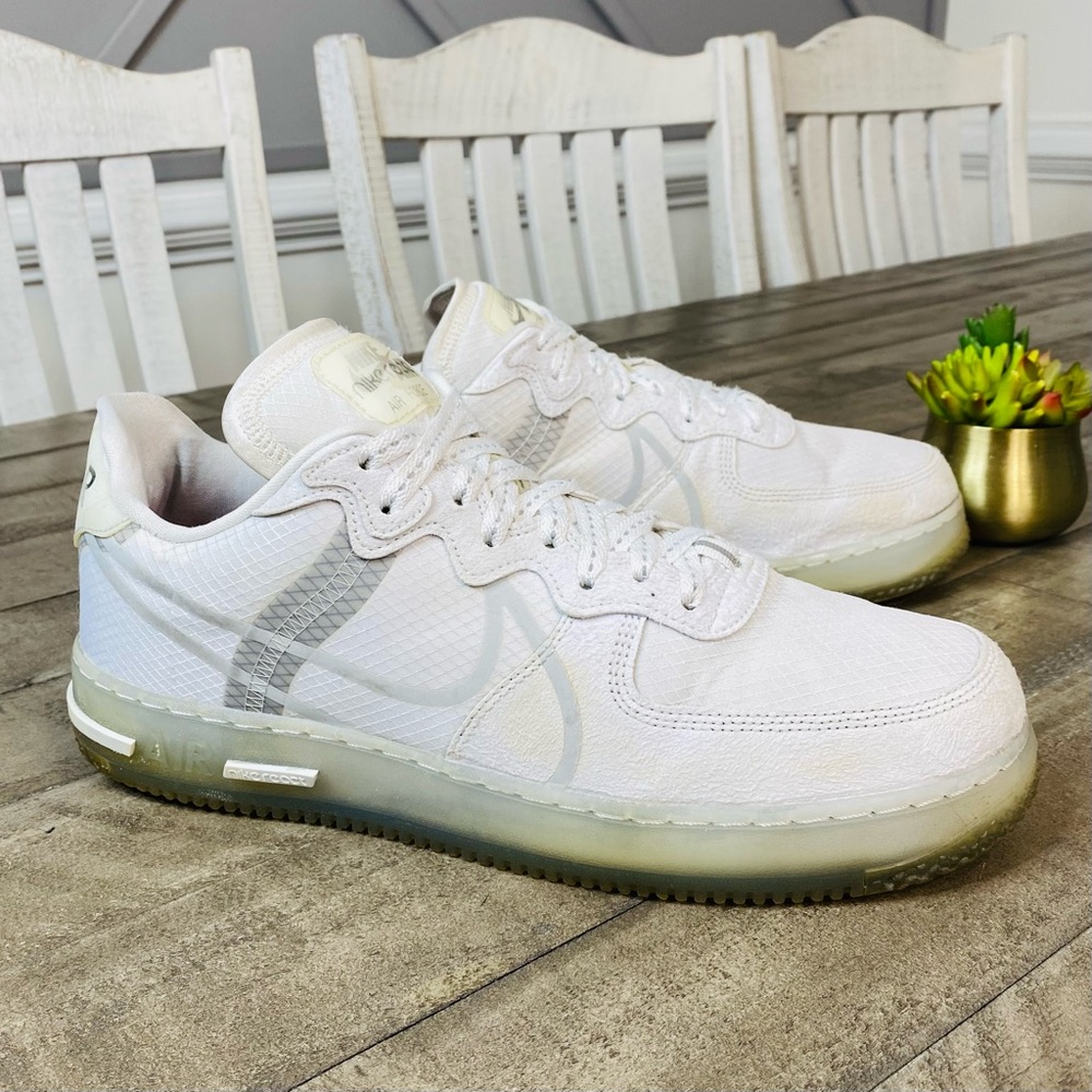Nike Air Force 1 React QS 'White Ice' Men’s Sneakers Size 12